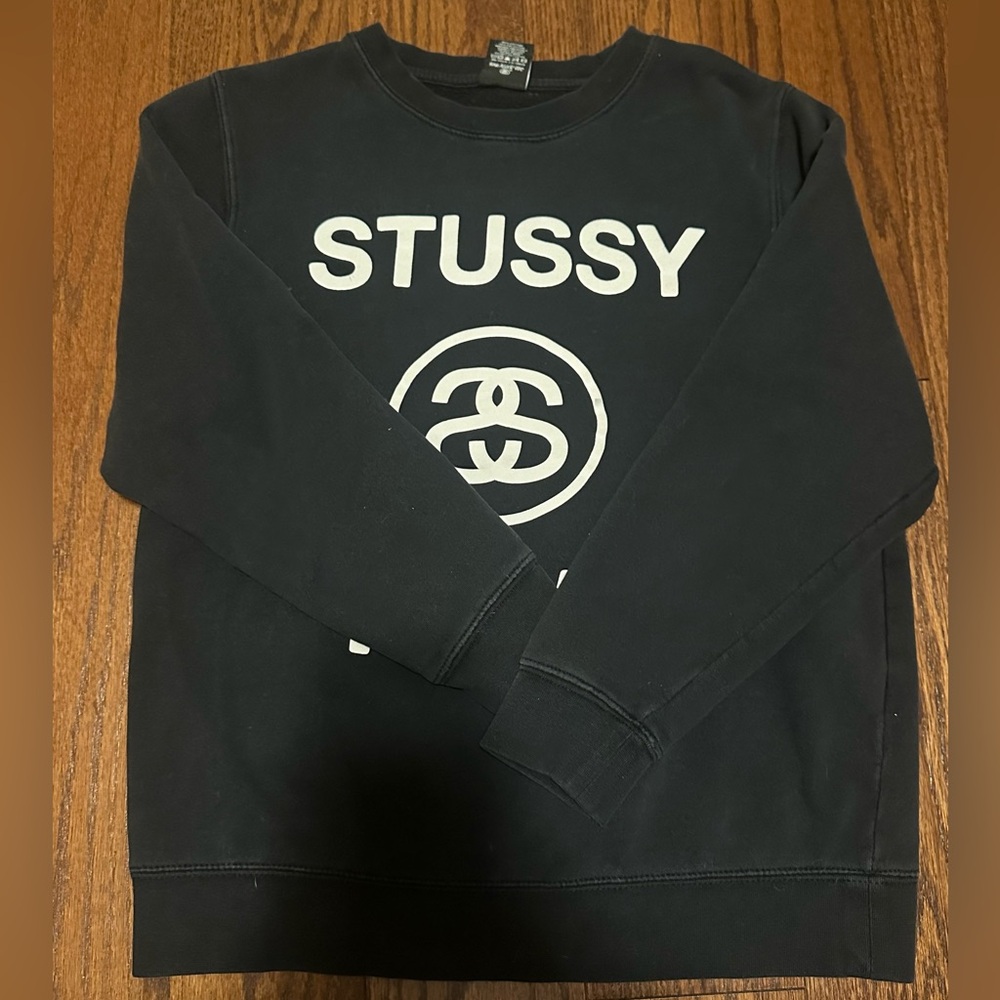 Black Stussy Crewneck Sweatshirt